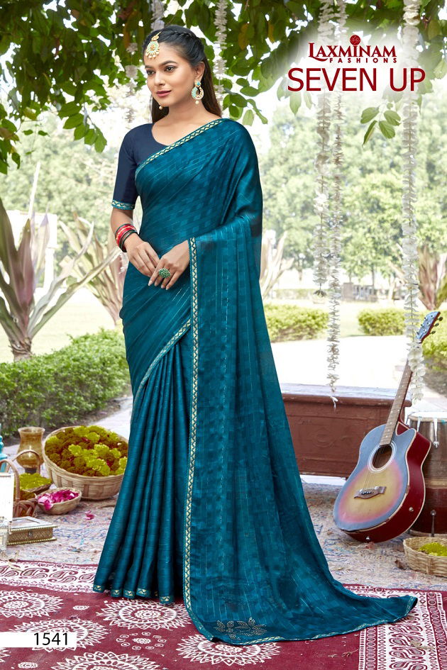 Laxminam Seven Up Fancy Party Wear Wholesale Silk Sarees
